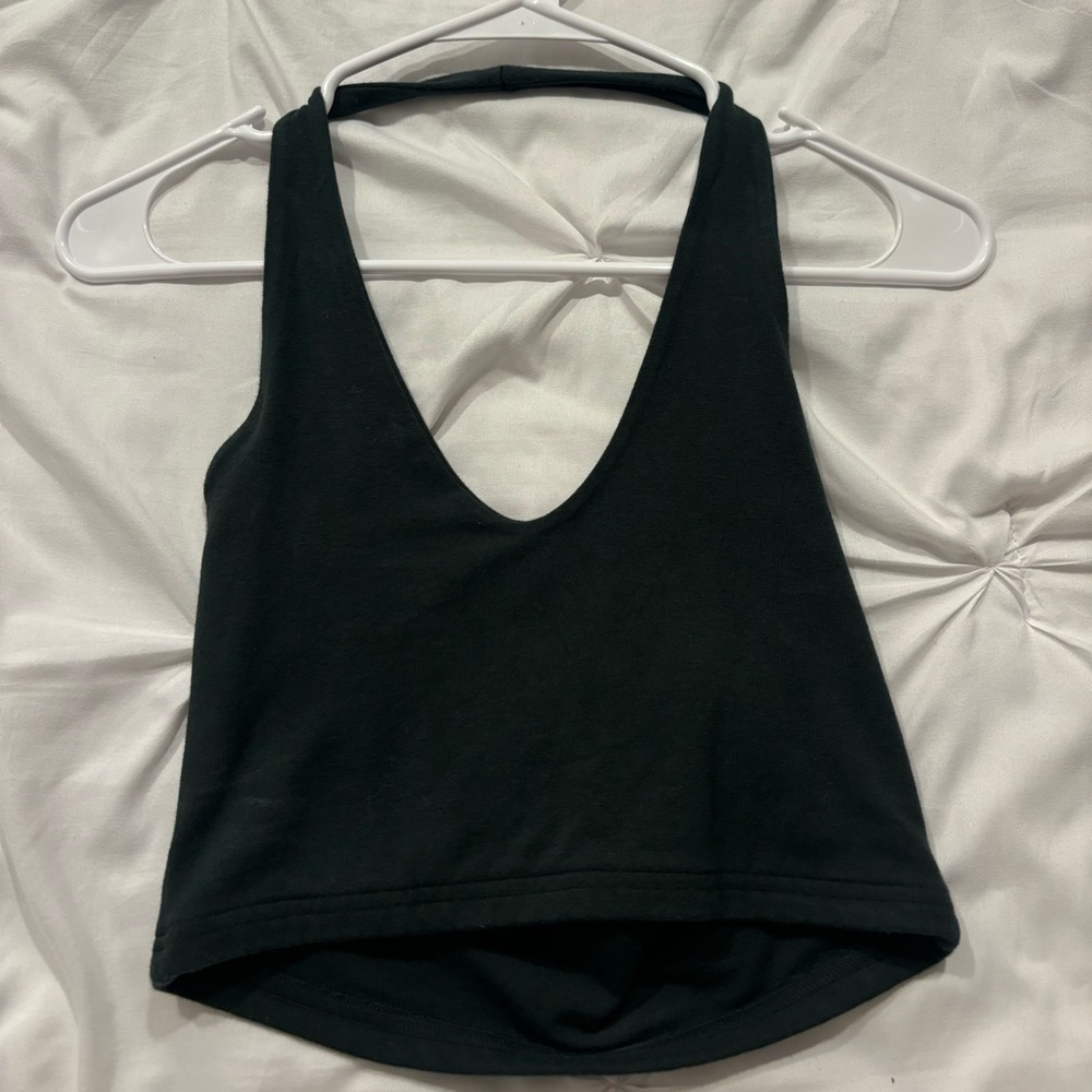 Brandy Melville dark green halter tank top
